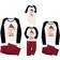 JYYYBF Family Matching Christmas Pajamas Set Cartoon Hat Long-Sleeved Tops Plaid Trousers Sleepwear Suit - Red