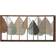 Litton Lane Varying Texture Leaf Brown/Multicolour Wall Decor 47x22"