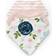 Sweet Jojo Designs Watercolor Floral Navy Blue & Pink Fabric Bandana Baby Bibs 3-pack