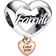 Pandora Love You Family Heart Charm - Silver/Rose Gold