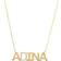 Adina Eden Pave Accented Name Plate Necklace - Gold/Transparent