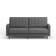 Vertical Seams Dark Grey Sofa 81.5" 2 Seater