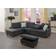 Devion Furniture Sectional with Ottoman Dark Gray Sofa 99.5" 5 Seater