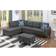 Devion Furniture Sectional with Ottoman Grey Sofa 99.5" 5 Seater