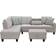 Devion Furniture Sectional with Ottoman Light Gray Sofa 99.5" 5 Seater