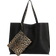 Scarleton Reversible Large Tote Bag - Black/Leopard