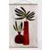 Klebefieber Plants in Red Vases Oak Poster 35x52.5cm
