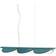 Flos Almendra Linear S3 Bay Blue Metallized Pendellampe 128.6cm