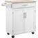 Homcom Kitchen Cabinet Island White Trolley Table 17.8x32.8"