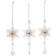 Kurt Adler Snowflake Crystal Stars Multicolor Christmas Tree Ornament 6.1" 3