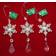 Kurt Adler Snowflake Crystal Stars Multicolor Christmas Tree Ornament 6.1" 3