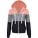 Women's Slim Fit Color Block Hoodie - Pink