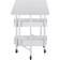 Simply Tidy Kensington White Trolley Table 23.6x51.2"