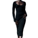 H&M Bodycon Ribbed Knit Dress - Black