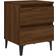 vidaXL Bed Cabinets with Metal Legs Brown Oak Nattbord 35x40cm 2st