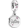 Pandora Forever Sisters Dangle Charm - Silver/Pink