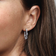 Pandora Sparkling Pavé Bars Hoop Earrings - Silver/Transparent