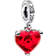 Pandora Disney Mickey & Minnie Mouse Kiss Murano Dangle Charm - Silver/Red/Transparent