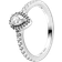 Pandora Classic Teardrop Halo Ring - Silver/Transparent