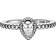 Pandora Classic Teardrop Halo Ring - Silver/Transparent