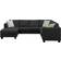 Bed Bath & Beyond Sectional Couches with Ottoman Black Sofa 112" 6 Seater