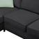 Bed Bath & Beyond Sectional Couches with Ottoman Black Sofa 112" 6 Seater