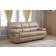 Betsy Furniture Microfiber Taupe Sofa 87" 5 Seater