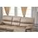 Betsy Furniture Microfiber Taupe Sofa 87" 5 Seater