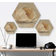 Klebefieber Hexagon-Holzbild Muschel-Studie IV Beige Wanddeko 22x25cm