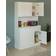 Basicwise Kitchen Food Pantry White Storage Cabinet 39.8x71"