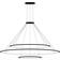 LEDS C4 Circular Three Ring Black Pendant Lamp