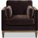 Jennifer Taylor Knox Deep Brown Velvet Armchair 35"