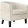 Belleze Accent Barrel White Armchair 28"