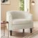 Belleze Accent Barrel White Armchair 28"