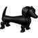 Kay Bojesen Dog Black Pyntefigur 19.5cm