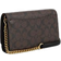 Coach Flap Clutch Crossbody In Signature Canvas - Gold/Brown Black