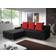 FURNIX Cleon Black Sofa 234cm 3-Sitzer