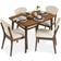 Best Choice Products Compact Mid-Century Brown/White Dining Set 29.5x47.2" 5