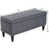 Homcom Soft Close Lid Dark Heather Grey Storage Bench 42x19.5"