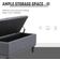 Homcom Soft Close Lid Dark Heather Grey Storage Bench 42x19.5"