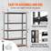 VEVOR 5-Tier Black Shelving System 72x48"