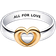 Pandora Radiant Two Tone Sliding Heart Ring - Silver/Gold