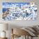 Design Art Greek Santorini Odyssey I Blue/White Framed Art 60x28"