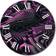 Design Art Futuristic Labyrinth Maze Matrix I Purple Wall Clock 16"