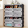 Costway Storage Cabinet Black Shoe Rack 37.5x43"