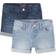 The Children's Place Toddler Roll Cuff Denim Shortie Shorts 2-pack - Miley Wash