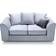 Abakus Direct Chicago Silver Blue Sofa 168cm Zweisitzer