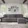 Bush Furniture Coventry Gray Sofa 102.1" 3 Seater