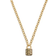 Coach Quilted Padlock Chain Necklace - Gold/Transparent