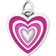 James Avery Radiant Heart Charm - Silver/Pink